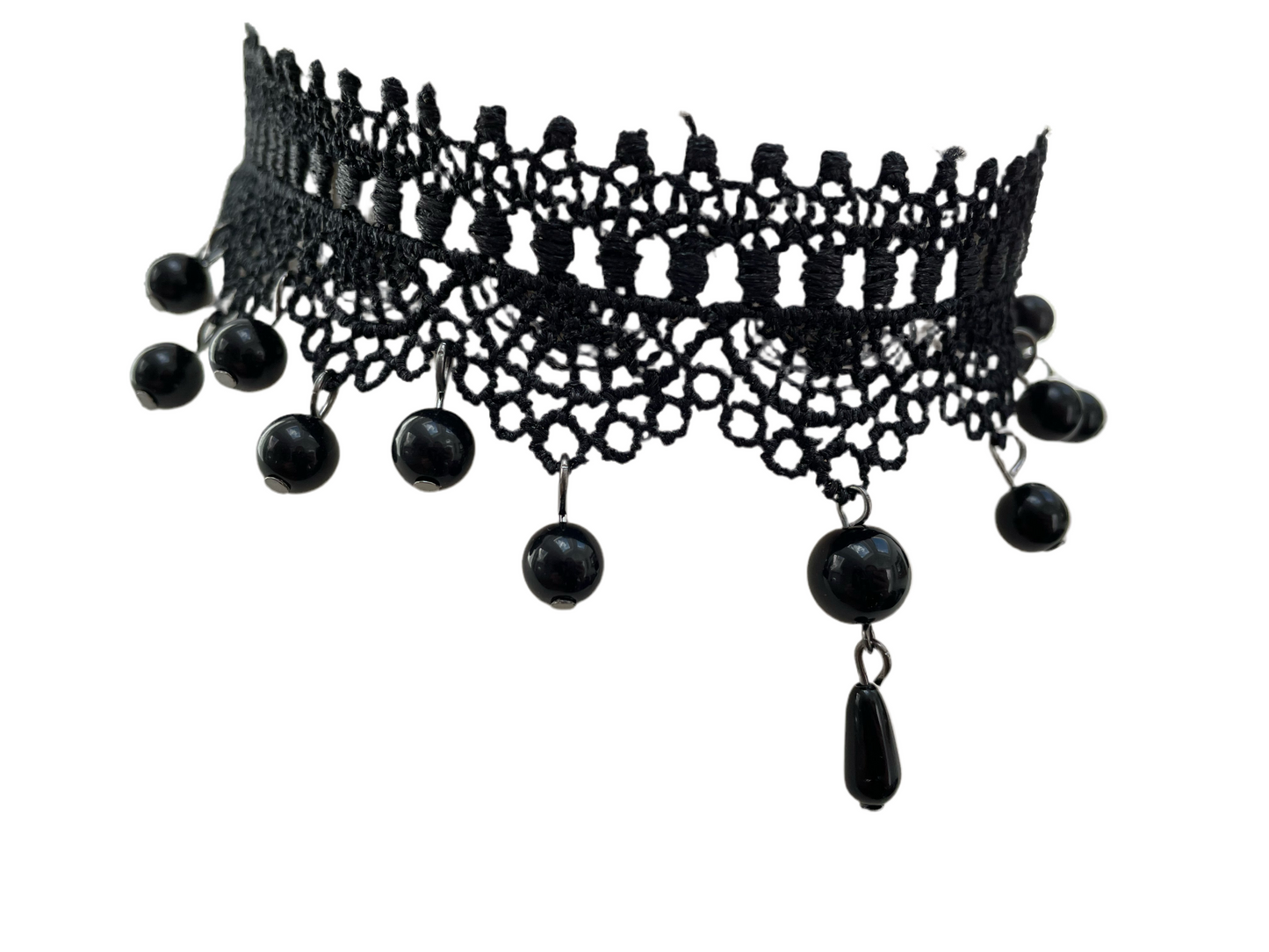 Pretty Lace Gothic Lace and Droplet Necklace Choker #9