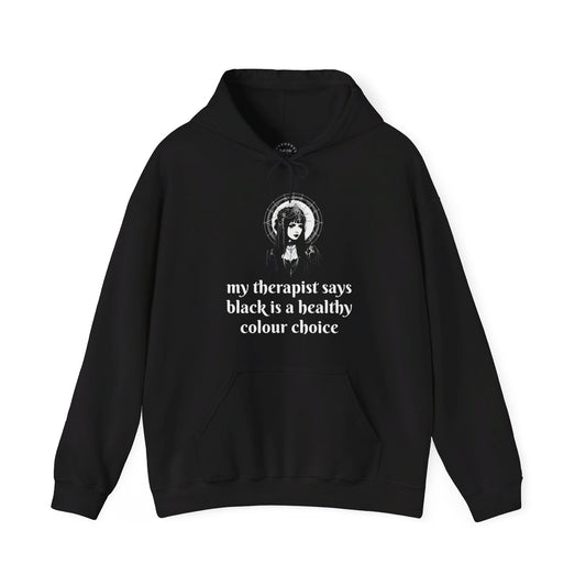 Heavy Blend™ Black is a Healthy Colour Choice Hooded Sweatshirt Hoodie