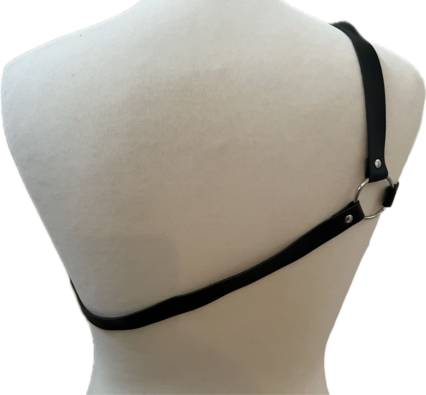 Black PU Leather Simple Shoulder Strap Body Harness