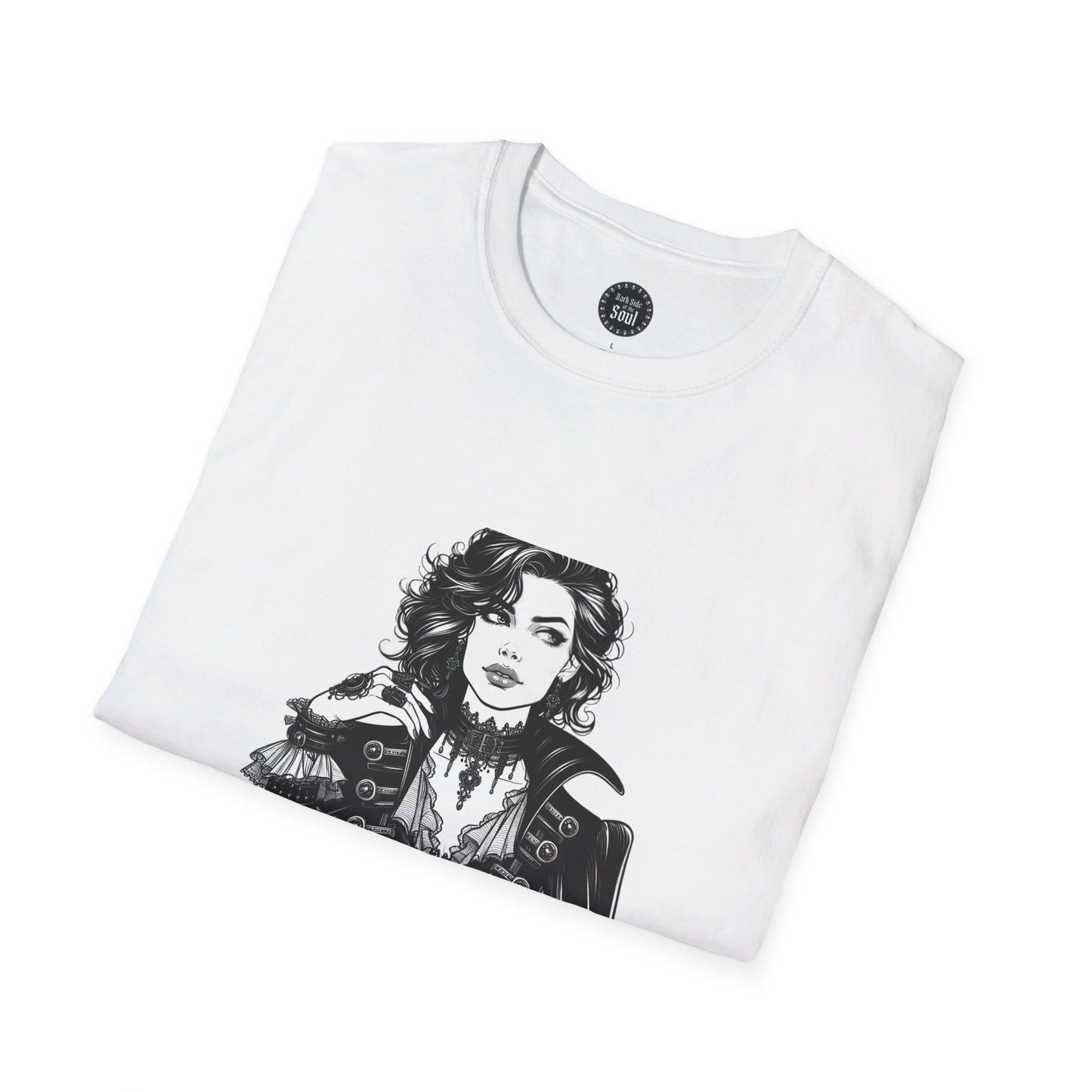 Sasshole Crew Neck Gothic Printed T-Shirt