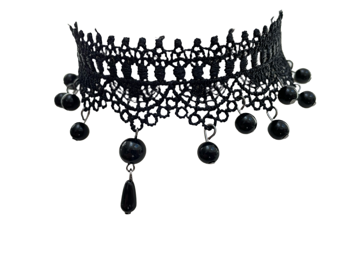 Pretty Lace Gothic Lace and Droplet Necklace Choker #9