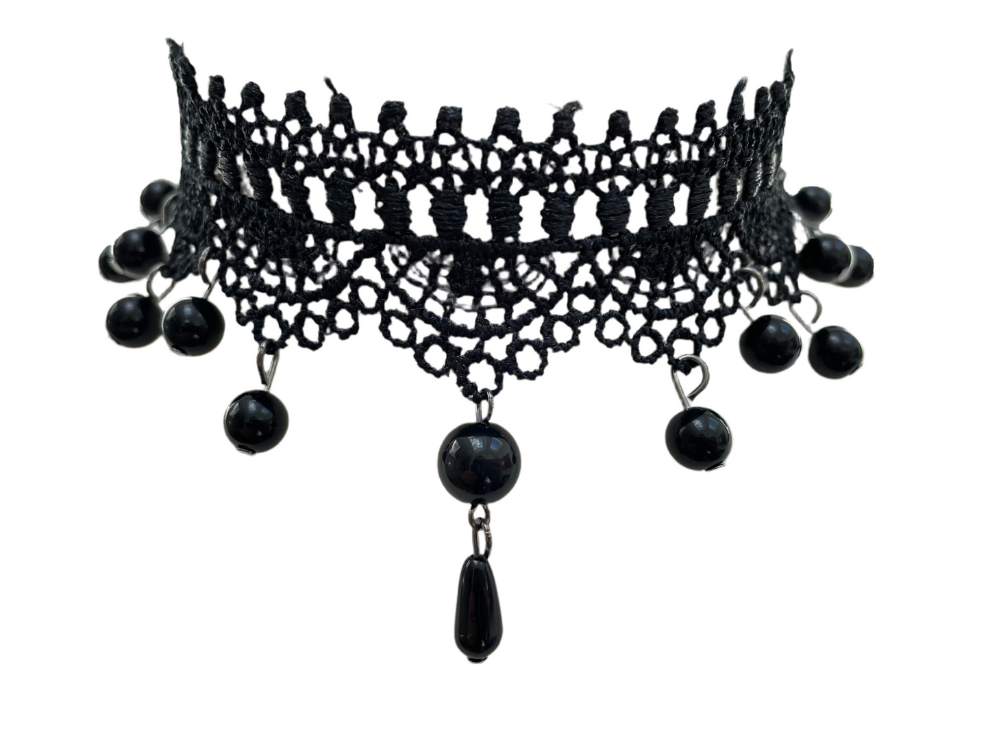 Pretty Lace Gothic Lace and Droplet Necklace Choker #9