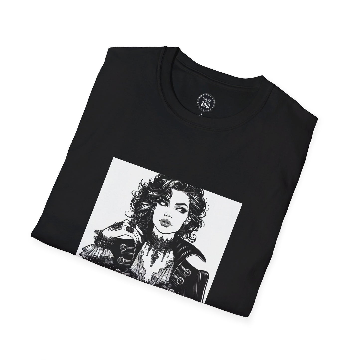 Sasshole Crew Neck Gothic Printed T-Shirt