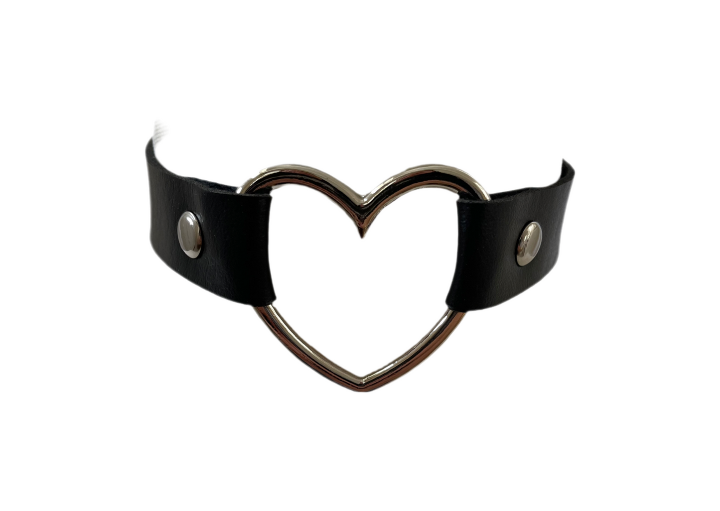 Loveheart Black PU Leather Collar Choker Necklace #21